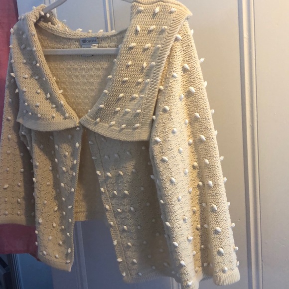 Worth NWOT sweater hand sewn seashells size M - Picture 2 of 4